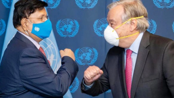টিকা যেন সবাই পায়, জাতিসংঘ মহাসচিবকে পররাষ্ট্রমন্ত্রী