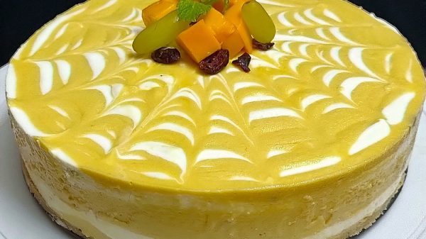 নো বেক ম্যাঙ্গো চিজ কেক