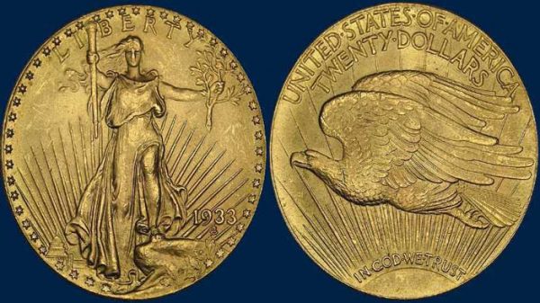 ২০ ডলারের স্বর্ণমুদ্রা নিলামে বিক্রি হলো প্রায় ২ কোটি ডলারে!